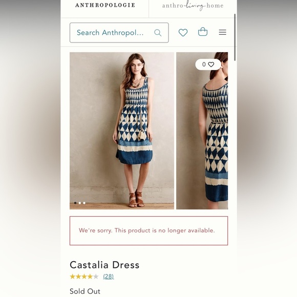 Maeve Anthropologie Castalia Smocked Dress Size 2 Petite - Picture 12 of 12